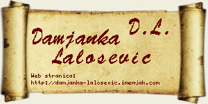 Damjanka Lalošević vizit kartica